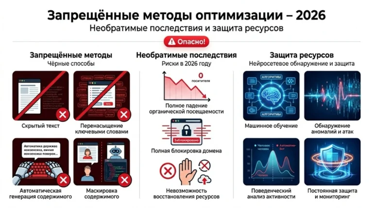 Риски использования запрещенных методов поисковой оптимизации